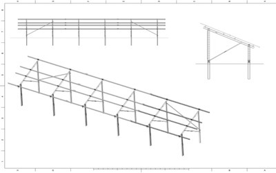 BIF2V DOUBLE-PILE FIXED MOUNTING SYSTEM ON GROUND